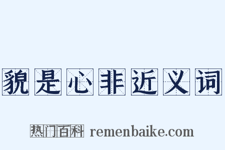 貌是心非近义词是什么意思的图片